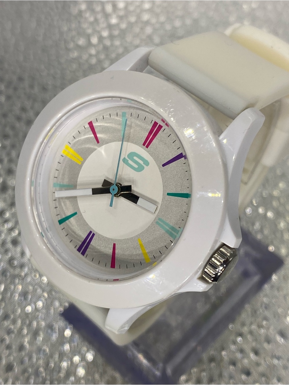 Men’s ^^^ Sketchers *** Colorful Markers ^^^ Snow White Silicone Watch ^^^ Sport